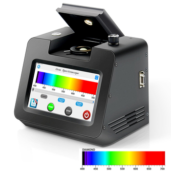 Bra pris, avancerat högteknologiskt Fable Desktop elektroniskt spektroskop FTS-CCD för identifiering av ädelstenar. Identifiering och analys av absorptions- eller emissionsspektra. Köp nu!